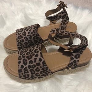 Leopard wedges